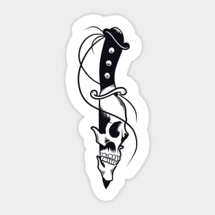 Dagger skull Sticker